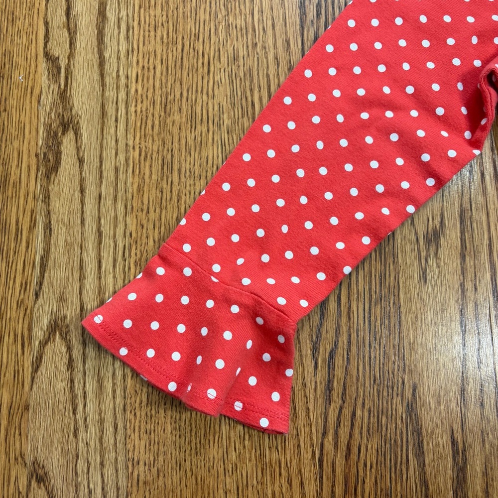 LRL Polka Dot 3/4 Ruffle Sleeve Boatneck Top - Picture 4 of 7